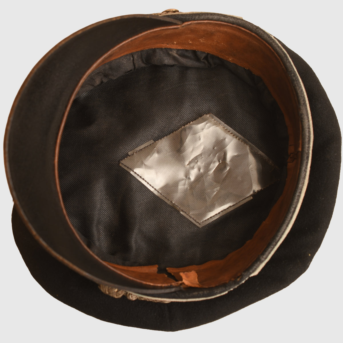 GERMAN WWII EARLY ALLGEMEINE SS OFFICERS CRUSHER CAP