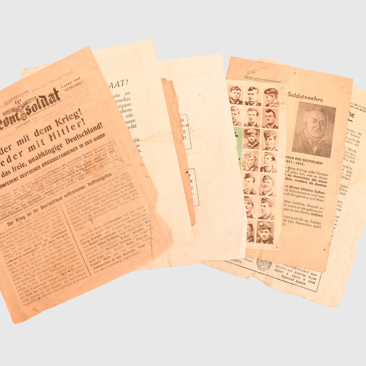 RUSSIAN WWII PROPAGANDA LEAFLETS