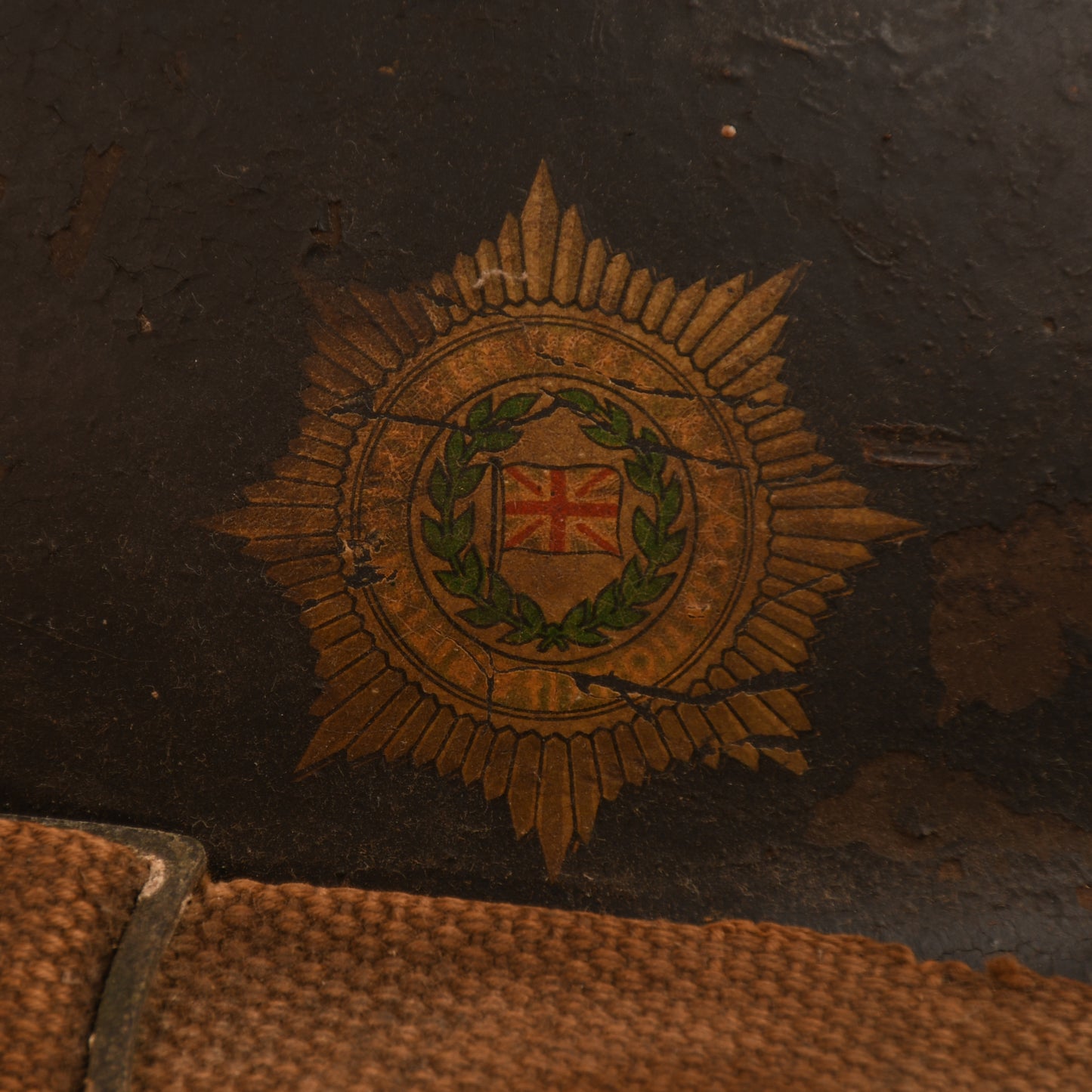 BRITISH WWII NATIONAL FIRE SERVICE BRODIE HELMET - IDENTIFIED