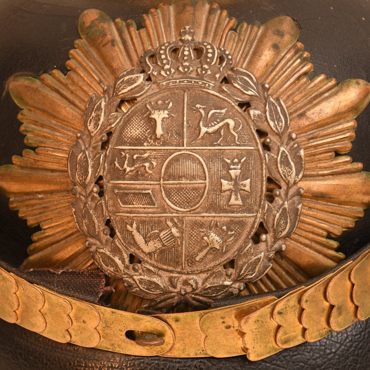 GERMAN WWI MECKLENBURG SCHWERIN INFANTRY OFFICERS HELMET