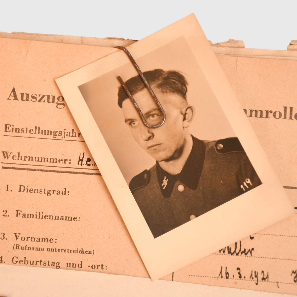 GERMAN WWII LEIBSTANDARTE ADOLF HITLER COMPLETE FILE