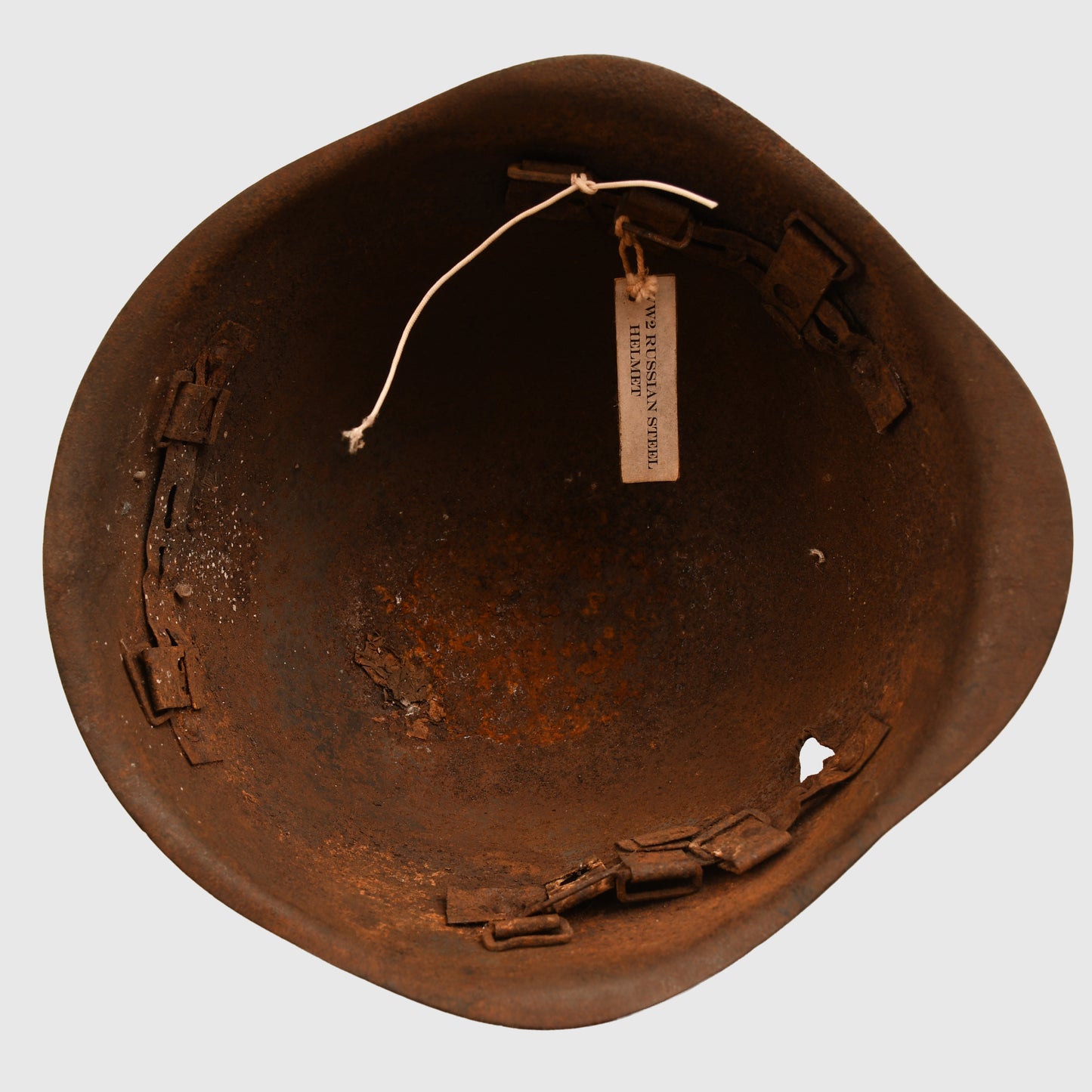RUSSIAN WWII BERLIN BATTLEFIELD PICK UP HELMET