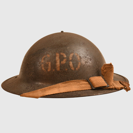 BRITISH WWII GENERAL POST OFFICE BRODIE HELMET