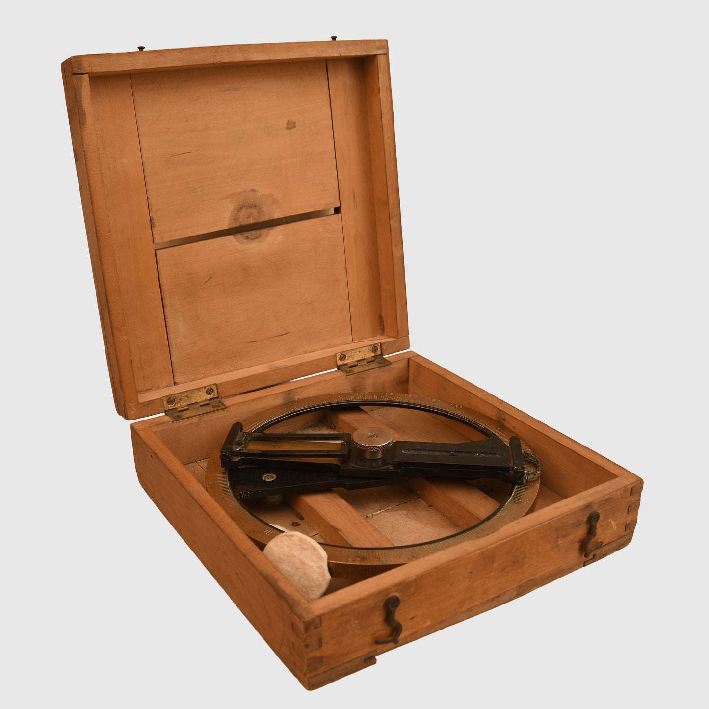 German WWI Reich Marine Torpedo Sighting Gauge, In Original Wooden Box