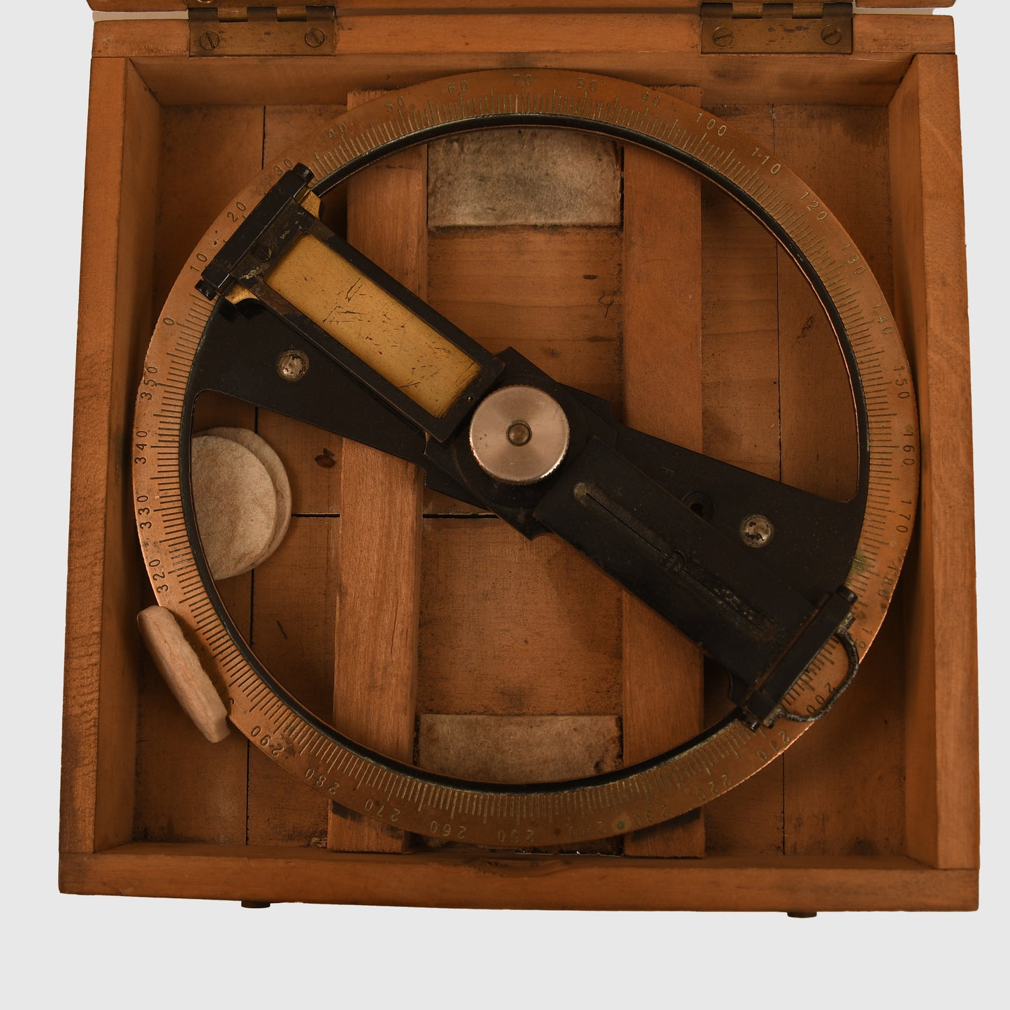 German WWI Reich Marine Torpedo Sighting Gauge, In Original Wooden Box