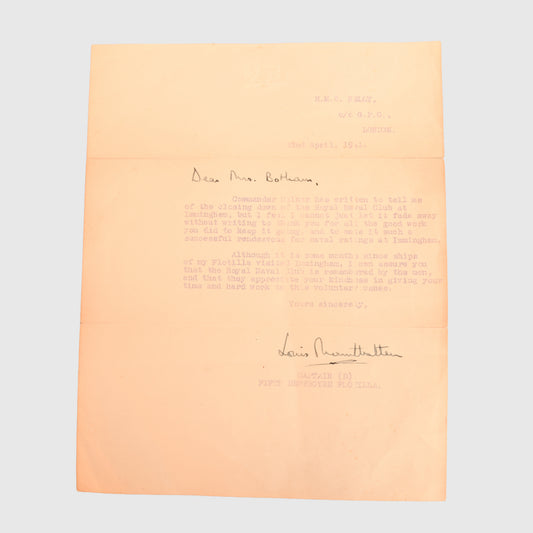 BRITISH WWII LORD LOUIS MOUNTBATTEN SIGNATURE