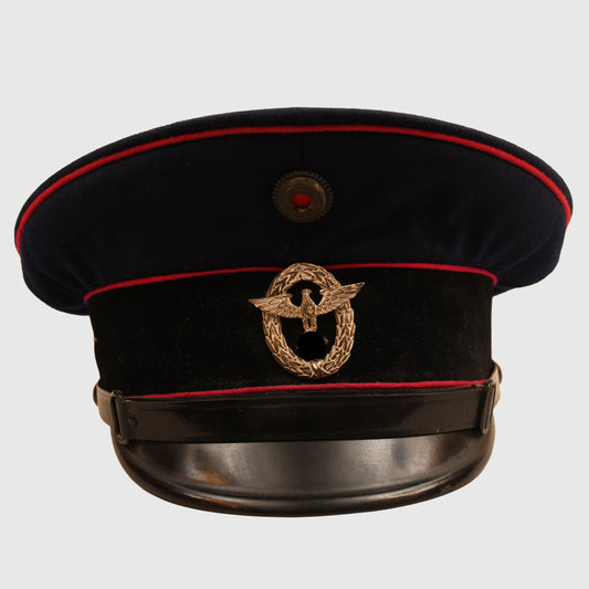 GERMAN WWII FIRE OFFICIALS VISOR CAP