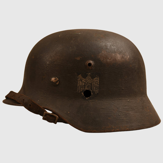 GERMAN WWII M35 DOUBLE - NOW SINGLE DECAL COMBAT HELMET