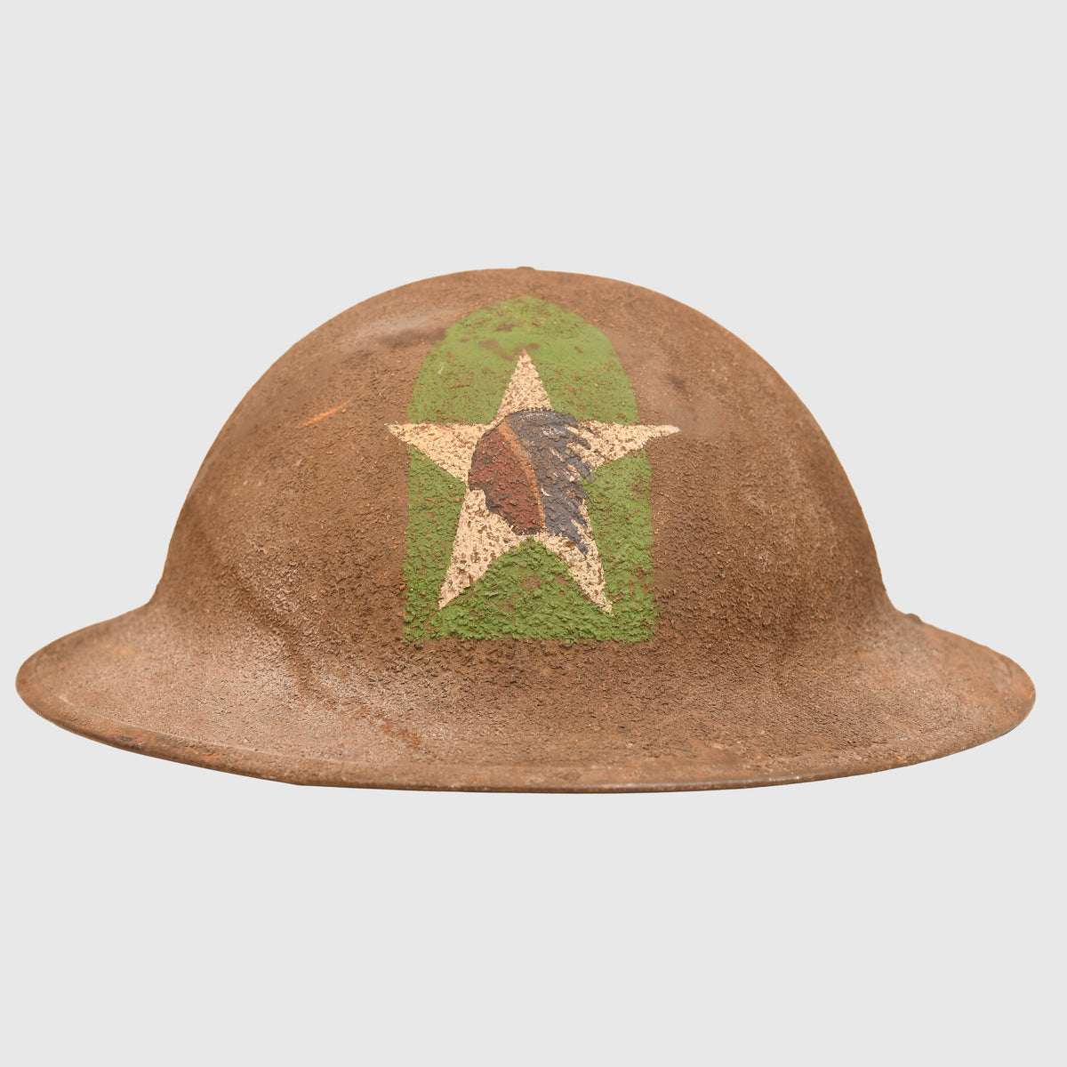 WWI US MARINE CORPS IDENTIFIED DIVISIONAL HELMET