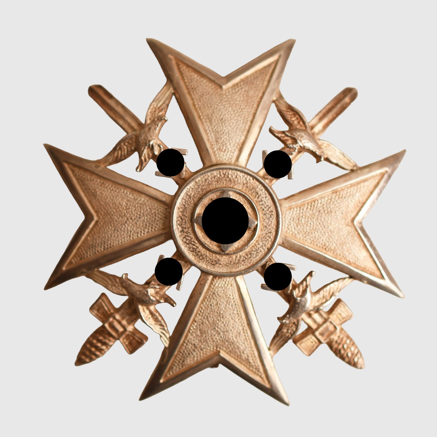 German WWII Spanish Cross in Silver with Swords