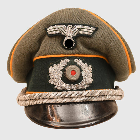 GERMAN WWII ARMY CAVALRY OFFICERS VISOR CAP