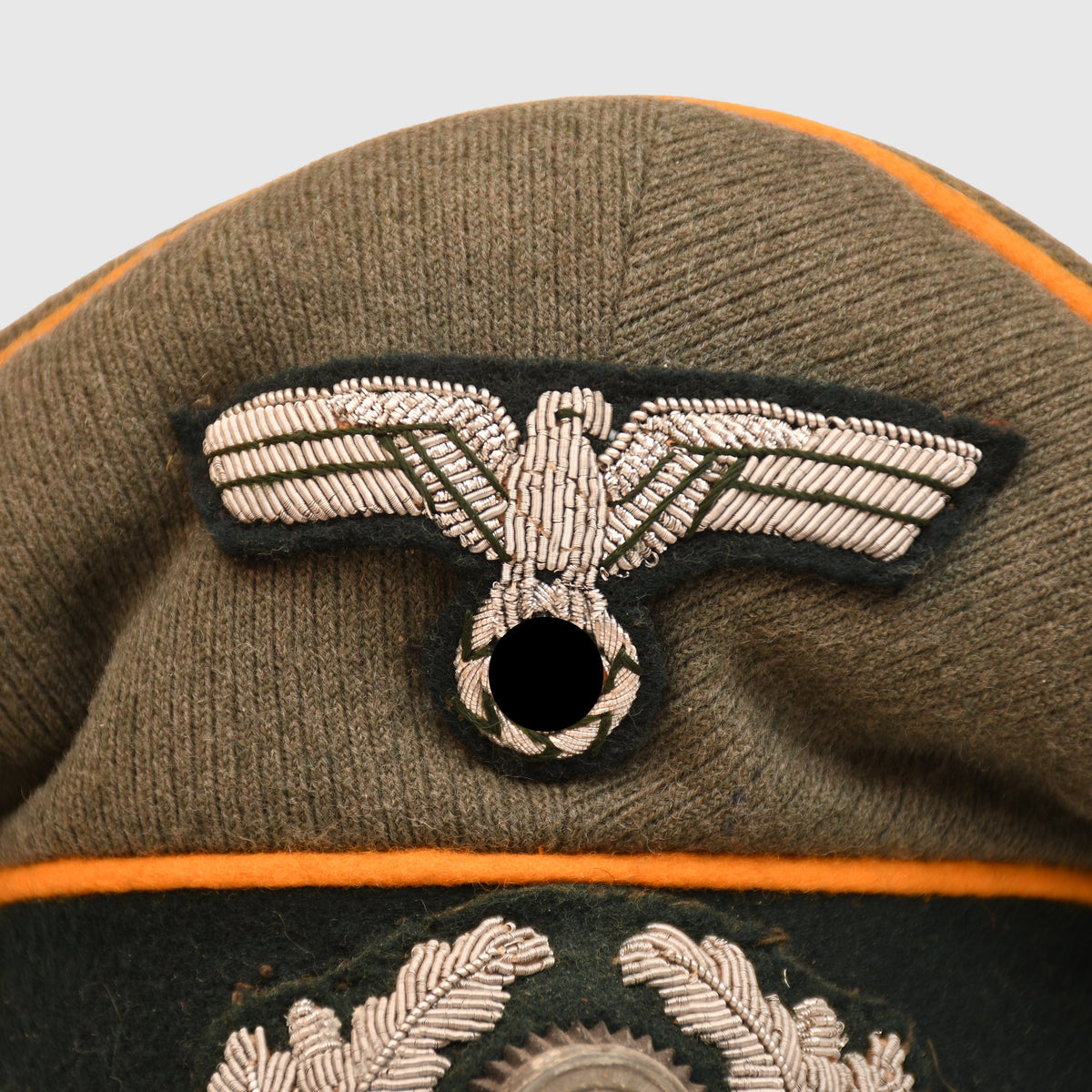 GERMAN WWII ARMY CAVALRY OFFICERS VISOR CAP