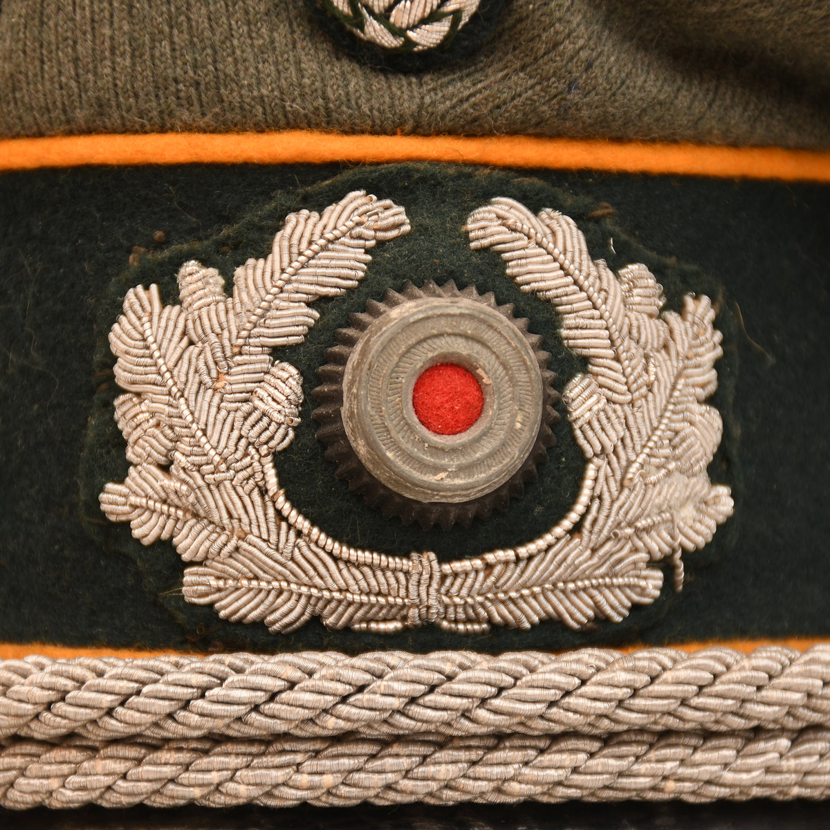 GERMAN WWII ARMY CAVALRY OFFICERS VISOR CAP