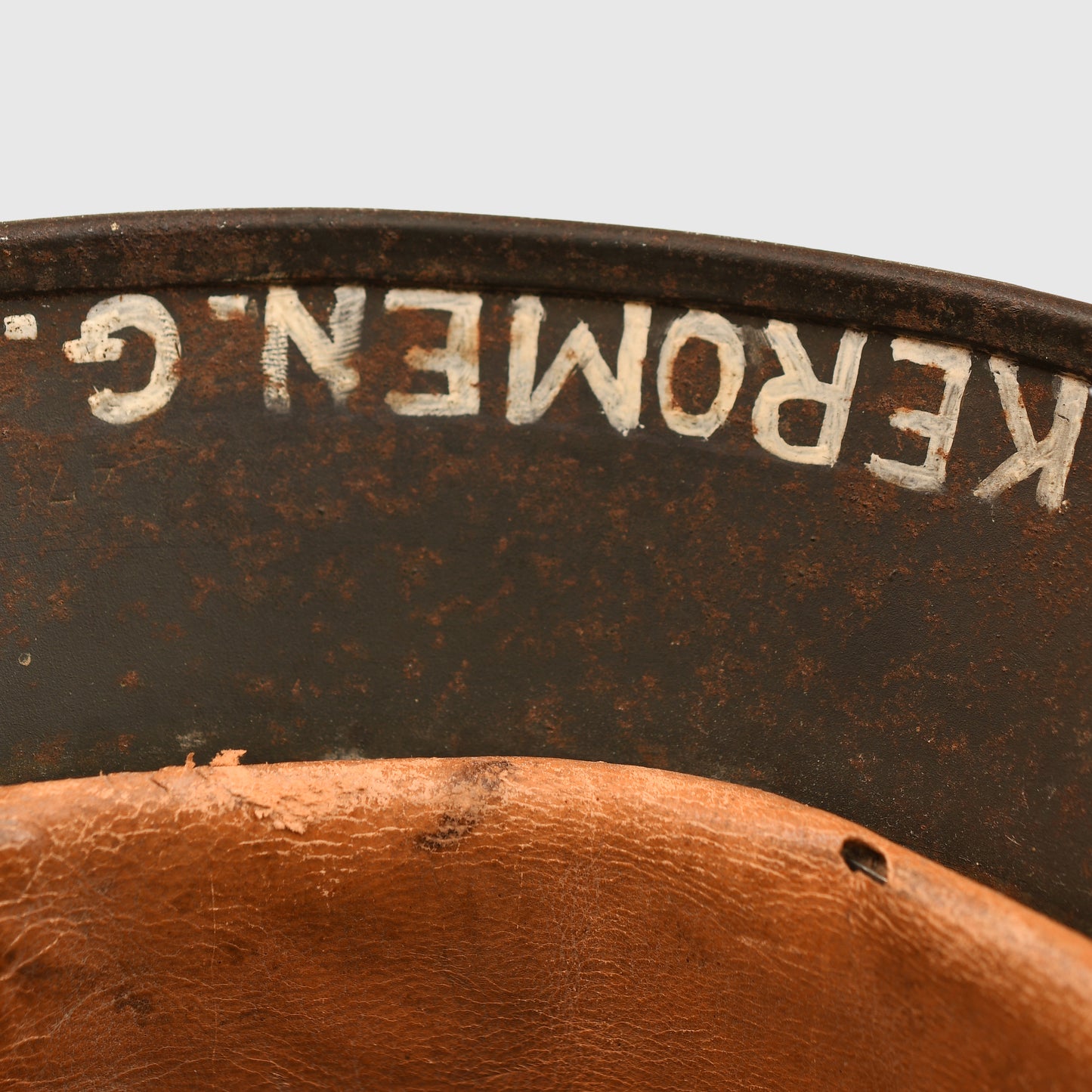 German WWII M35 Army Single Decal Combat Helmet, Named