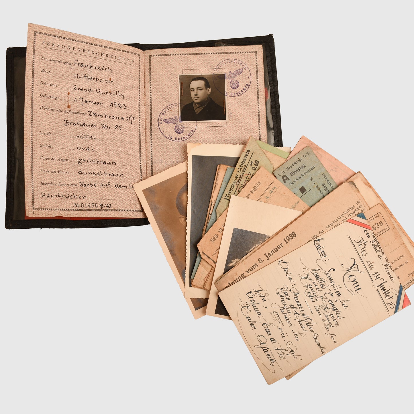 GERMAN WWII I.G.FARBEN WORKERS PAPER GROUPING