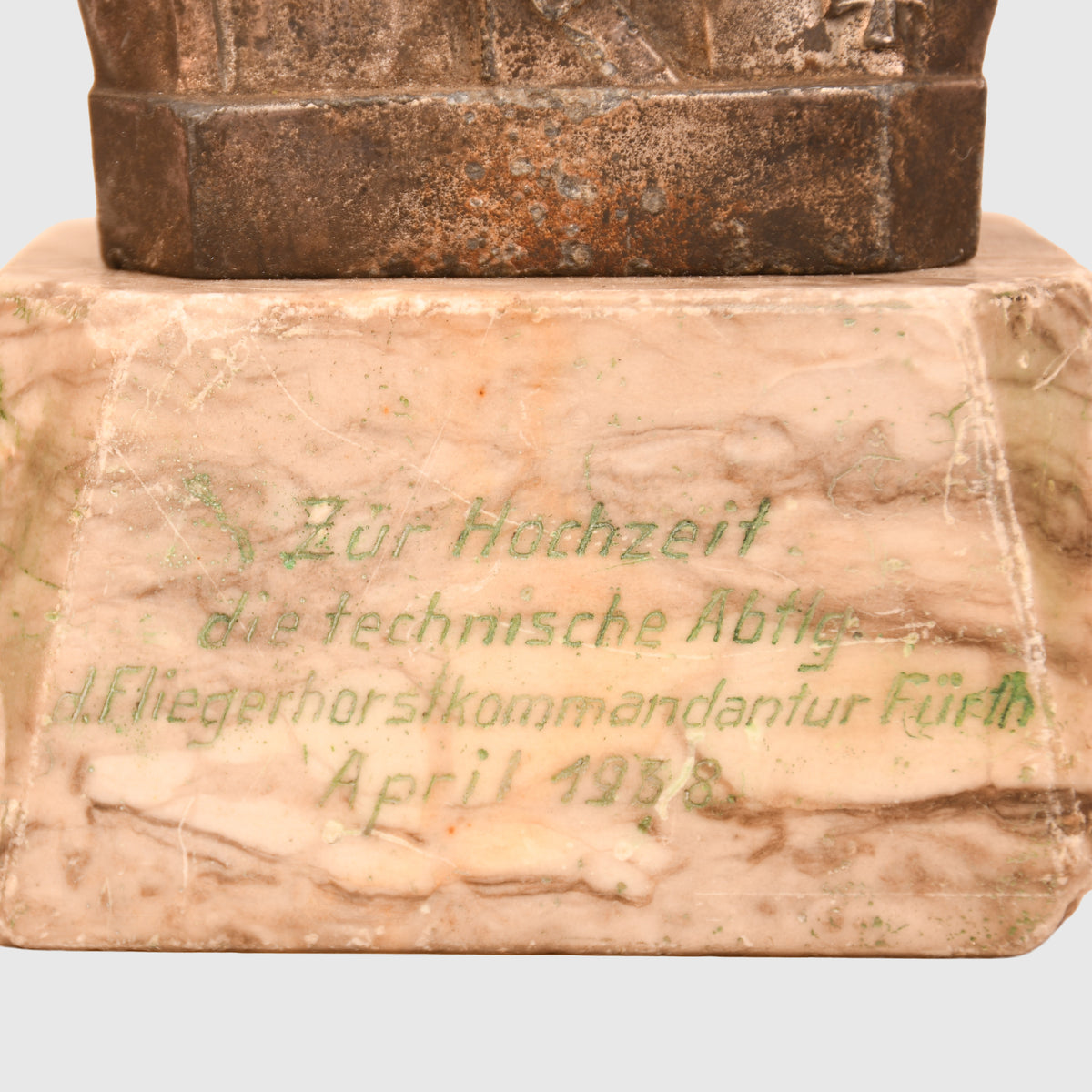 GERMAN WWII ADOLF HITLER UPPER BUST PRESENTATION FIGURE