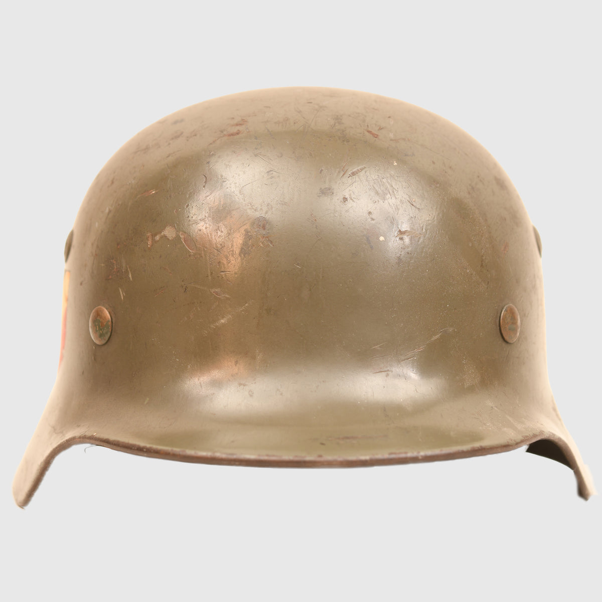 GERMAN WWII ARMY M.35 DOUBLE DECAL COMBAT HELMET