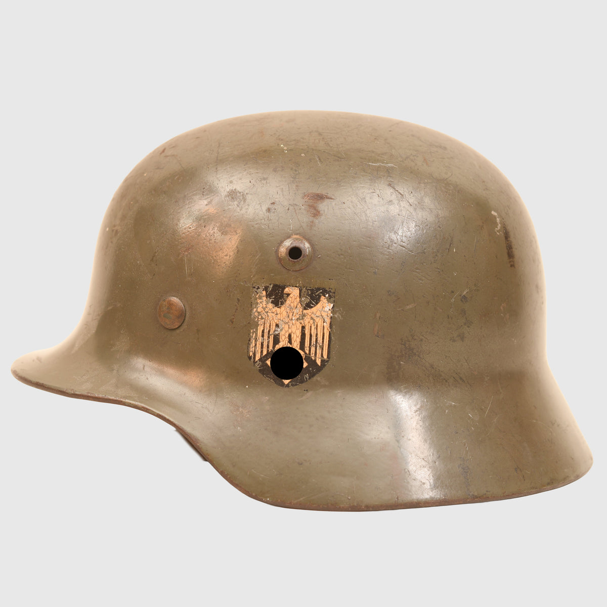 GERMAN WWII ARMY M.35 DOUBLE DECAL COMBAT HELMET