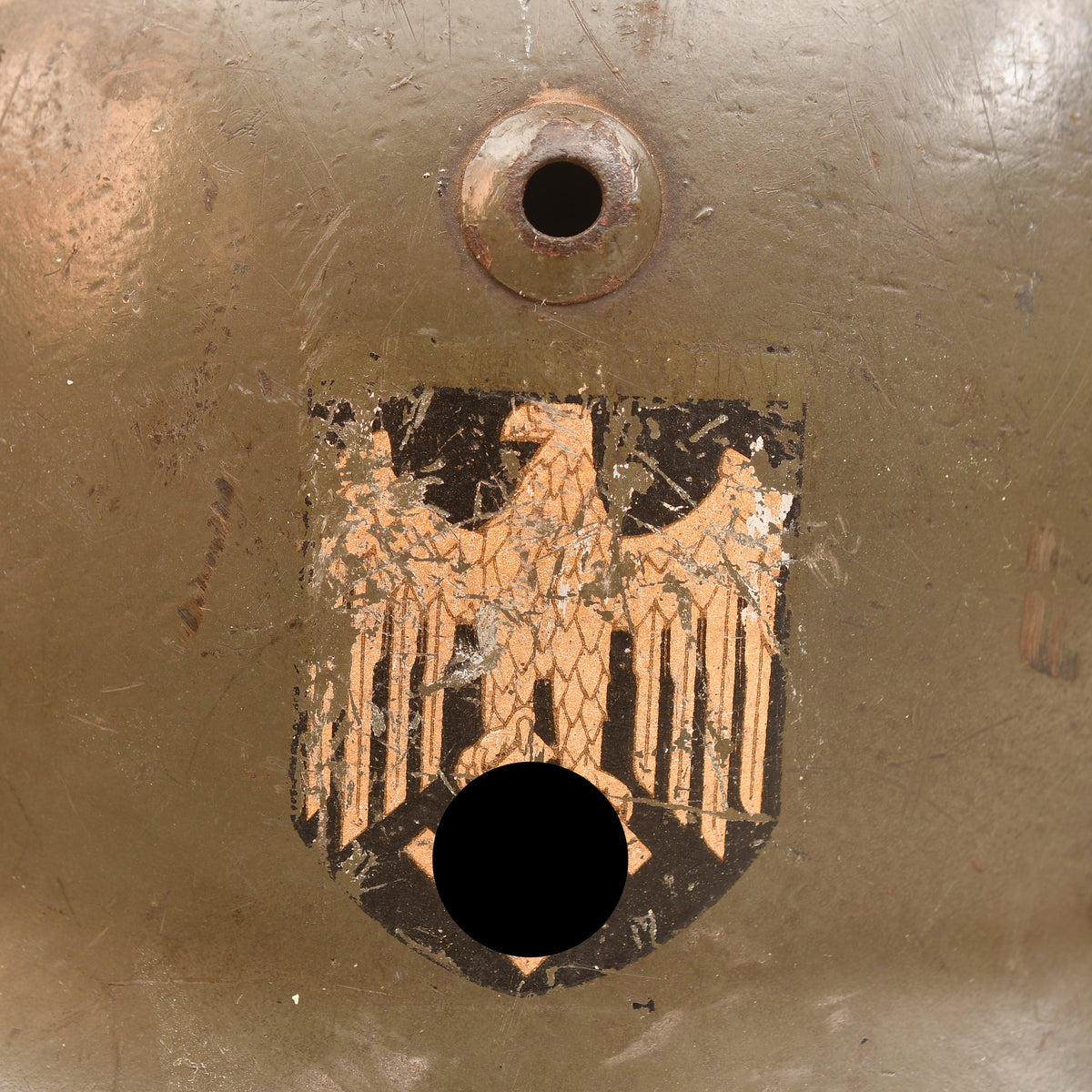 GERMAN WWII ARMY M.35 DOUBLE DECAL COMBAT HELMET