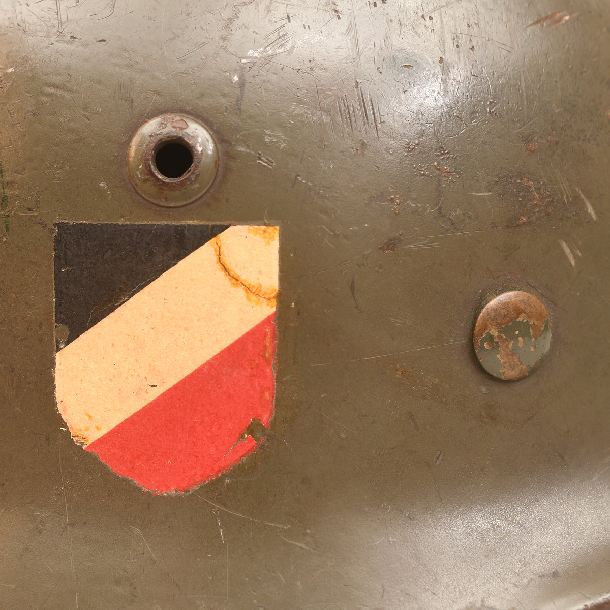 GERMAN WWII ARMY M.35 DOUBLE DECAL COMBAT HELMET