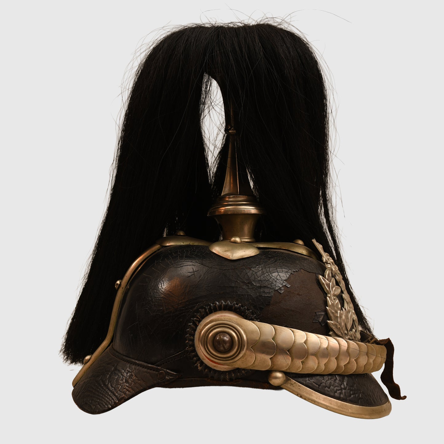 GERMAN WWI HESSE 23RD & 24TH DRAGOONS ENLISTED NCO PARADE PICKLEHAUBE