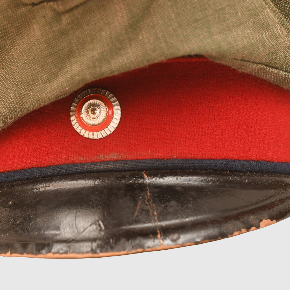 GERMAN WWI HESSIAN OFFICERS VISOR CAP WITH FIELD COVER