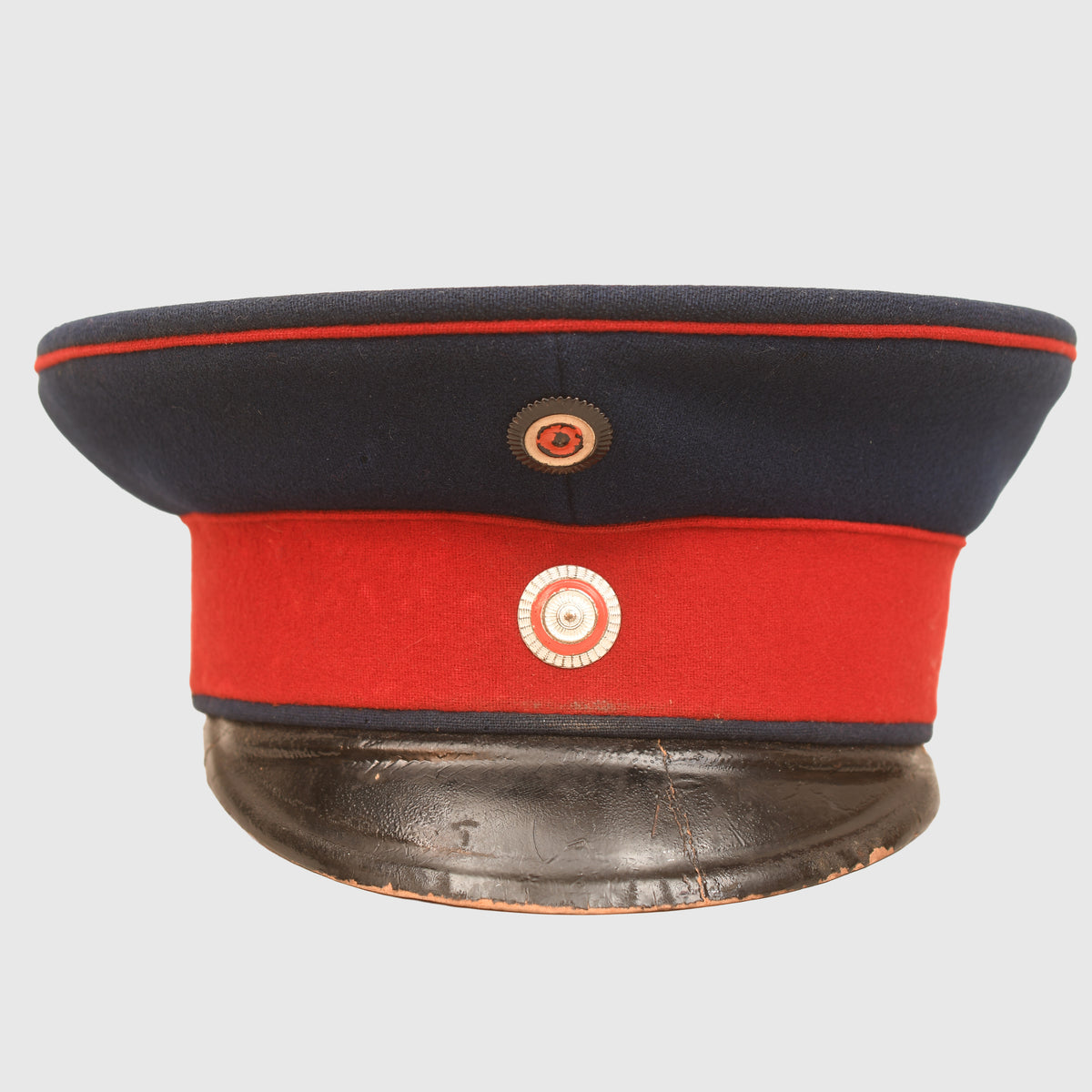 GERMAN WWI HESSIAN OFFICERS VISOR CAP WITH FIELD COVER