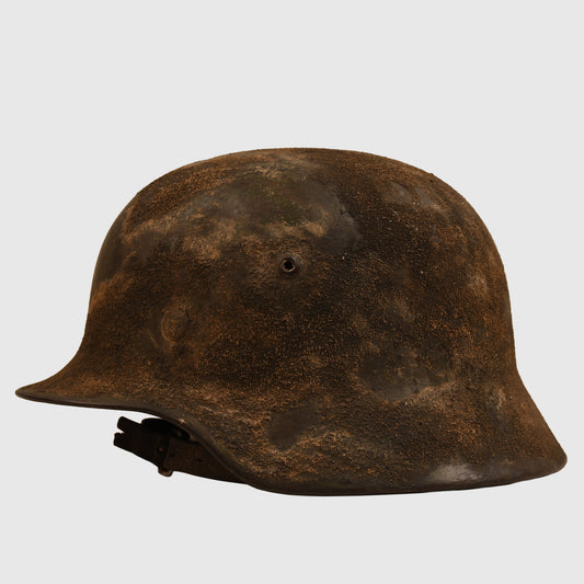 GERMAN WWII CAMOUFLAGED M.35 ARMY COMBAT HELMET