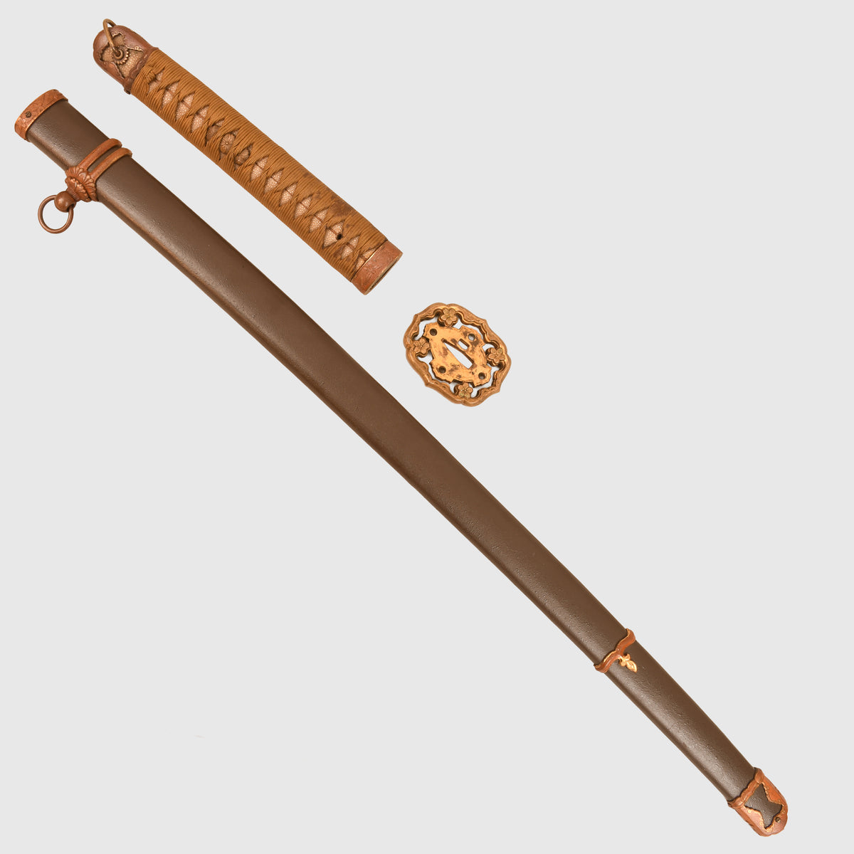 JAPANESE WWII MILITARY KATANA DISPLAY PIECE FITTINGS