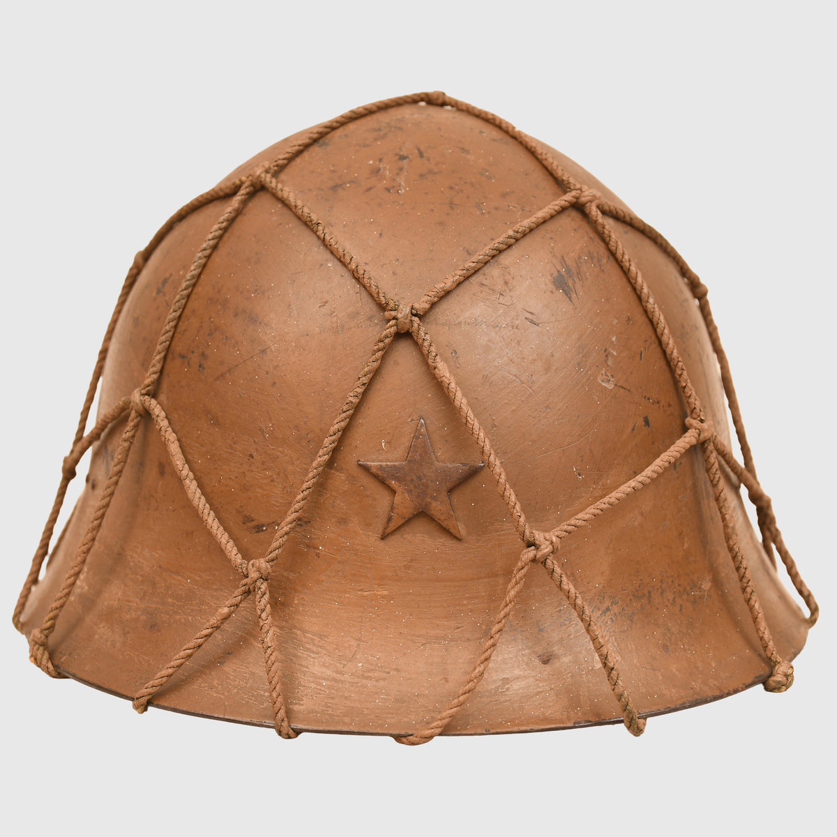 JAPANESE WWII TYPE 90 ARMY COMBAT HELMET WITH STRING NET