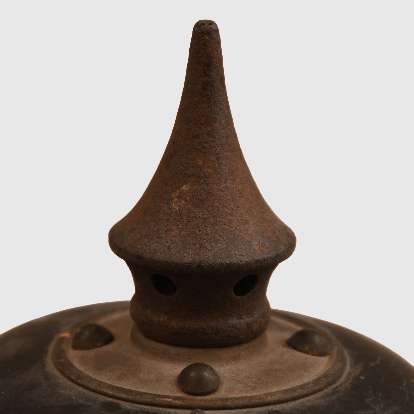 GERMAN WWI BATTLEFIELD PICK-UP UNTOUCHED SAXON ENLISTED RANKS PICKELHAUBE