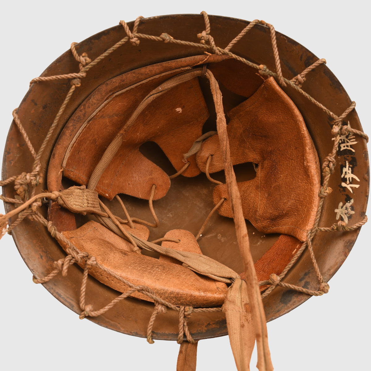 JAPANESE WWII TYPE 90 ARMY COMBAT HELMET WITH STRING NET