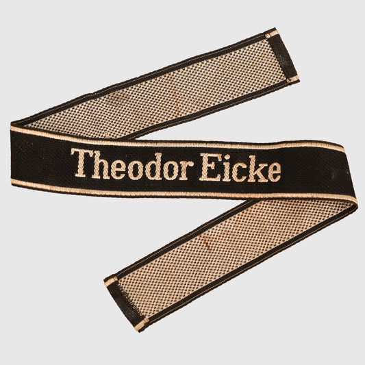 German WWII Theodor Eicke SS Enlisted Ranks Cuff Title