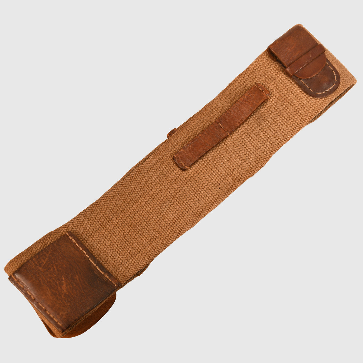 JAPANESE WWII OFFICERS/NCO CANVAS AND LEATHER SWORD BELT