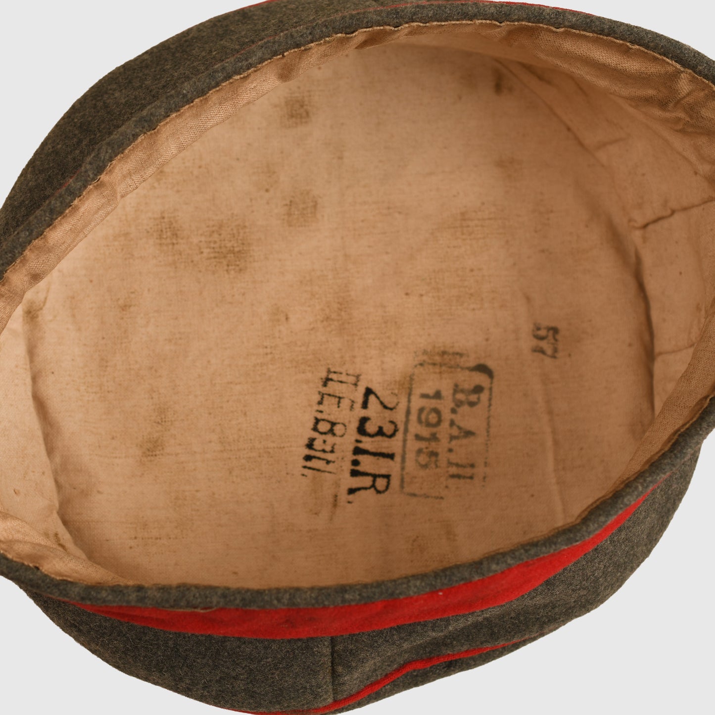 GERMAN WWI REGIMENTALLY MARKED FELDMUTZE