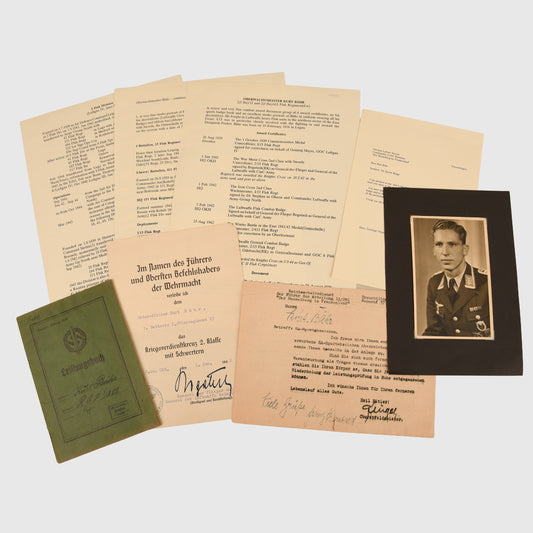 German WWII Luftwaffe Flak Paper Grouping