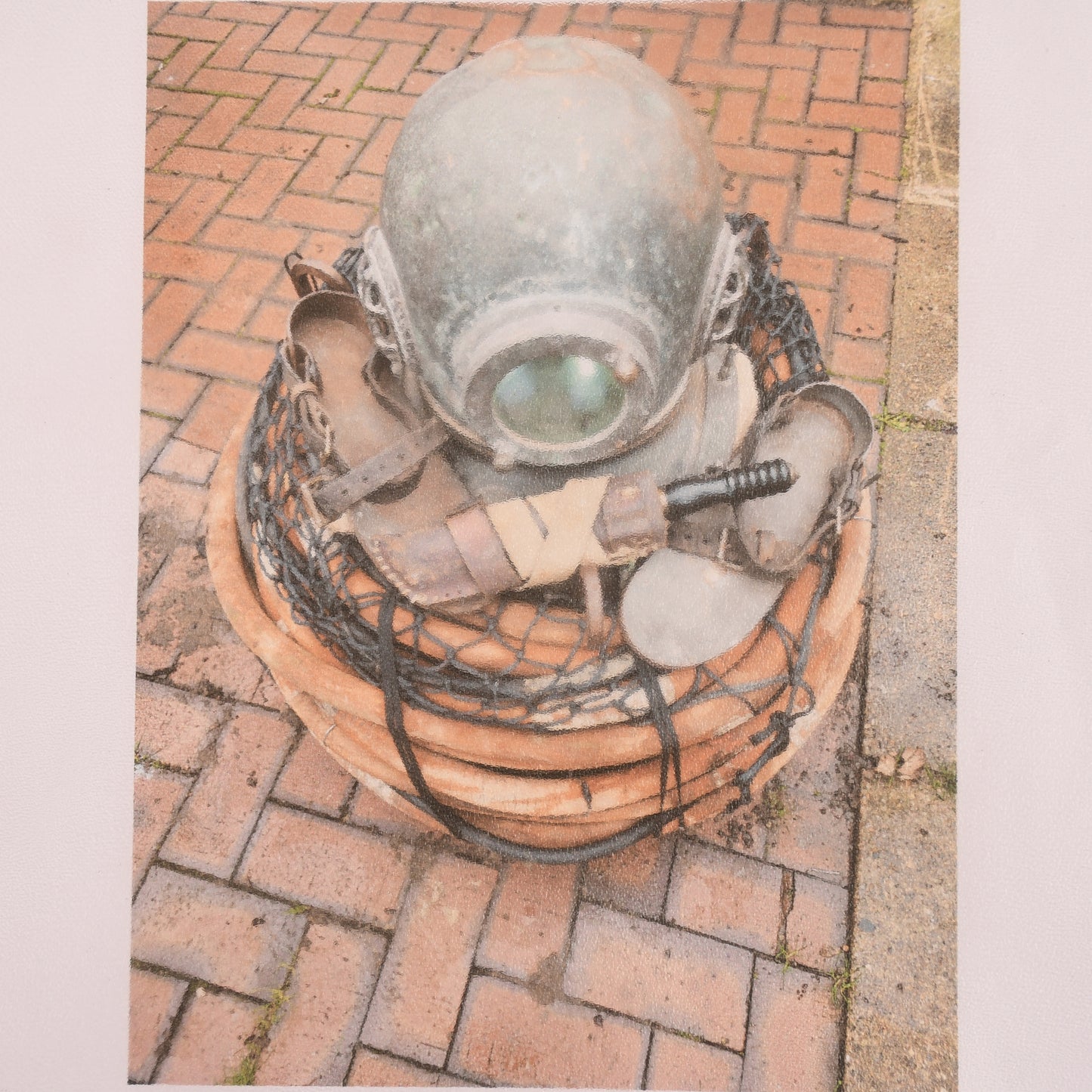 BRITISH WWII ROYAL NAVY SIEBE GORMAN 12 BOLT DIVING HELMET AND EQUIPMENT