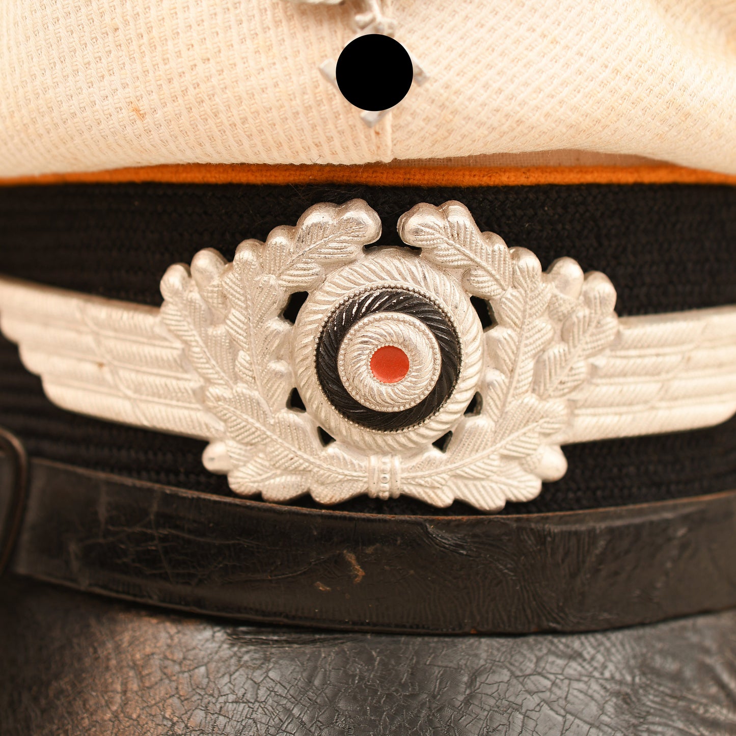 German WWII Luftwaffe White Top Flight Section Visor Cap