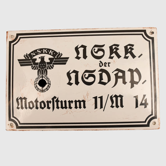GERMAN WWII NSKK UNIT SIGN