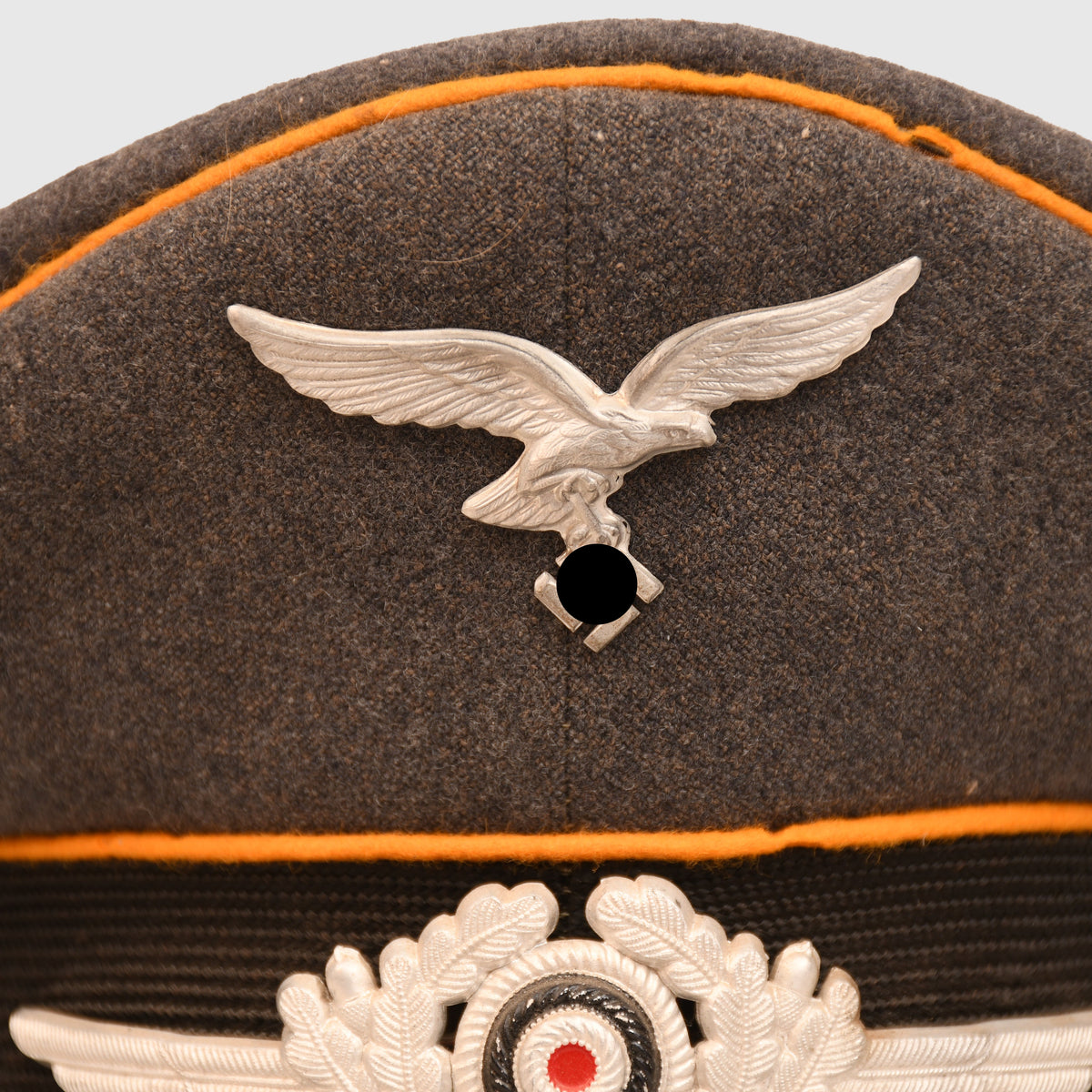 GERMAN WWII LUFTWAFFE NCO OR MAN’S VISOR CAP OF THE RESERVE