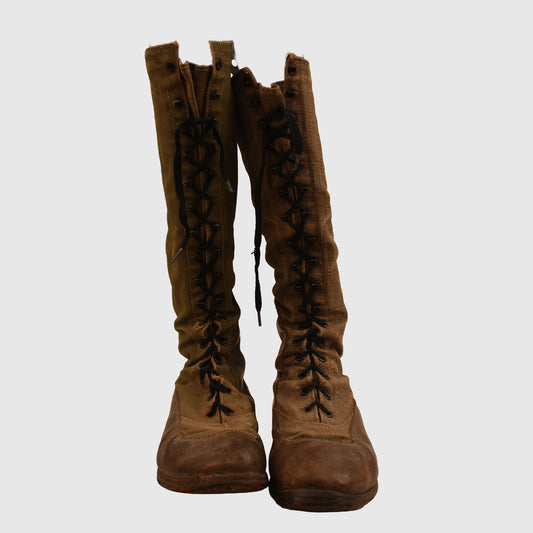 GERMAN WWII 1ST PATTERN AFRIKAKORPS LONG LACE UP BOOTS