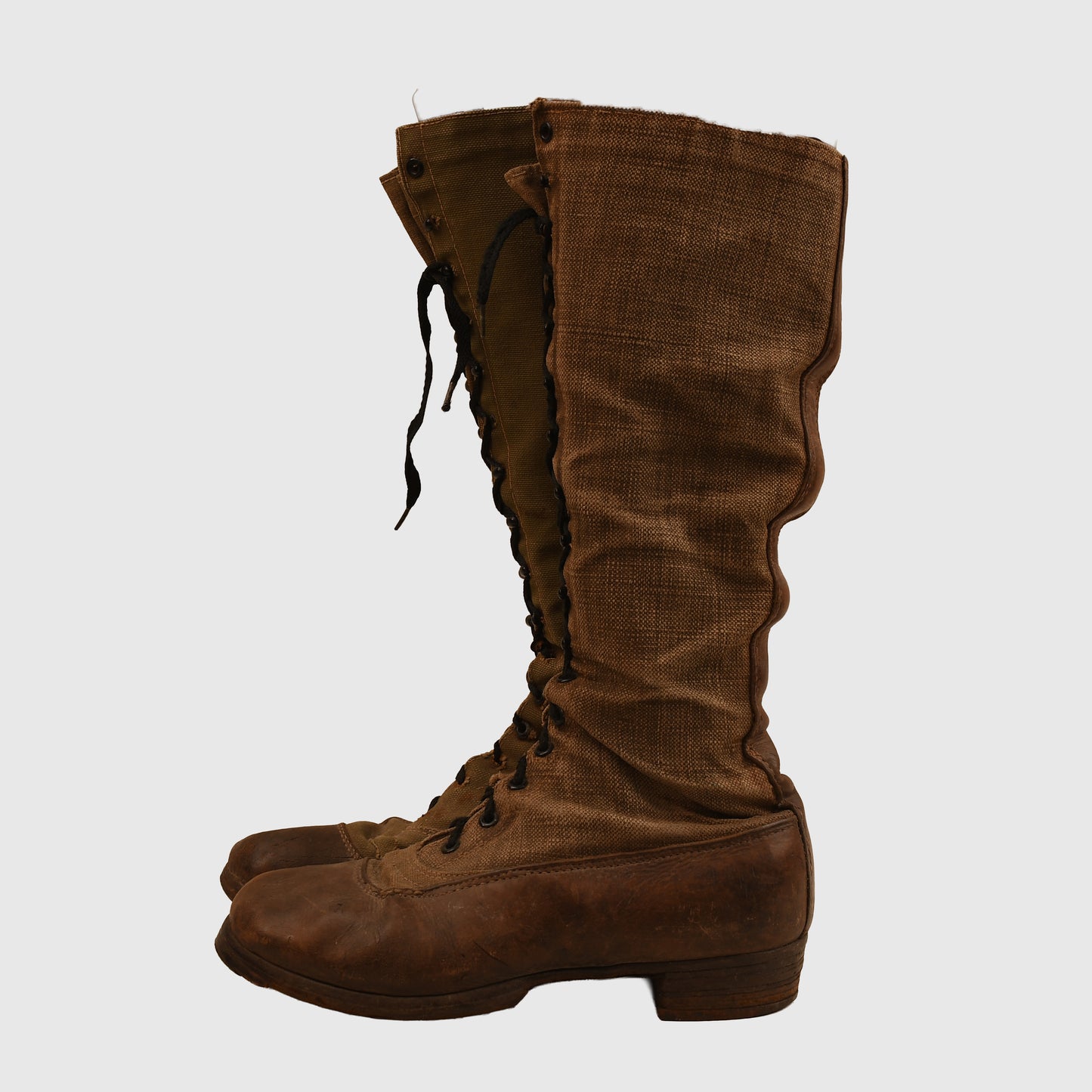 GERMAN WWII 1ST PATTERN AFRIKAKORPS LONG LACE UP BOOTS