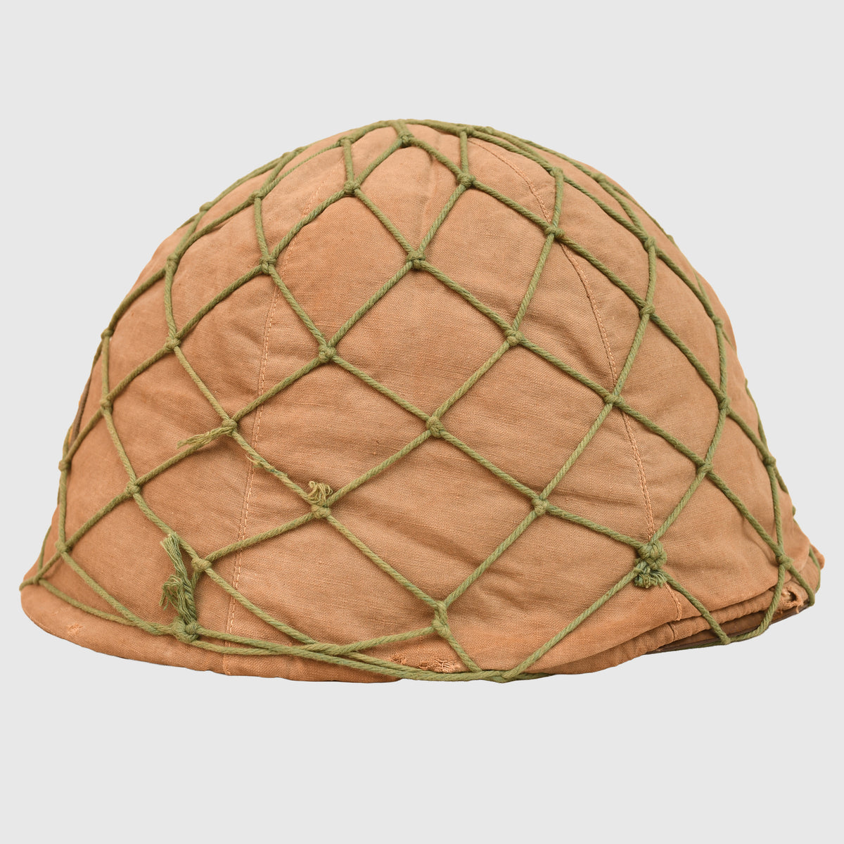 JAPANESE WWII NAVY HELMET WITH ORIGINAL COVER AND NET