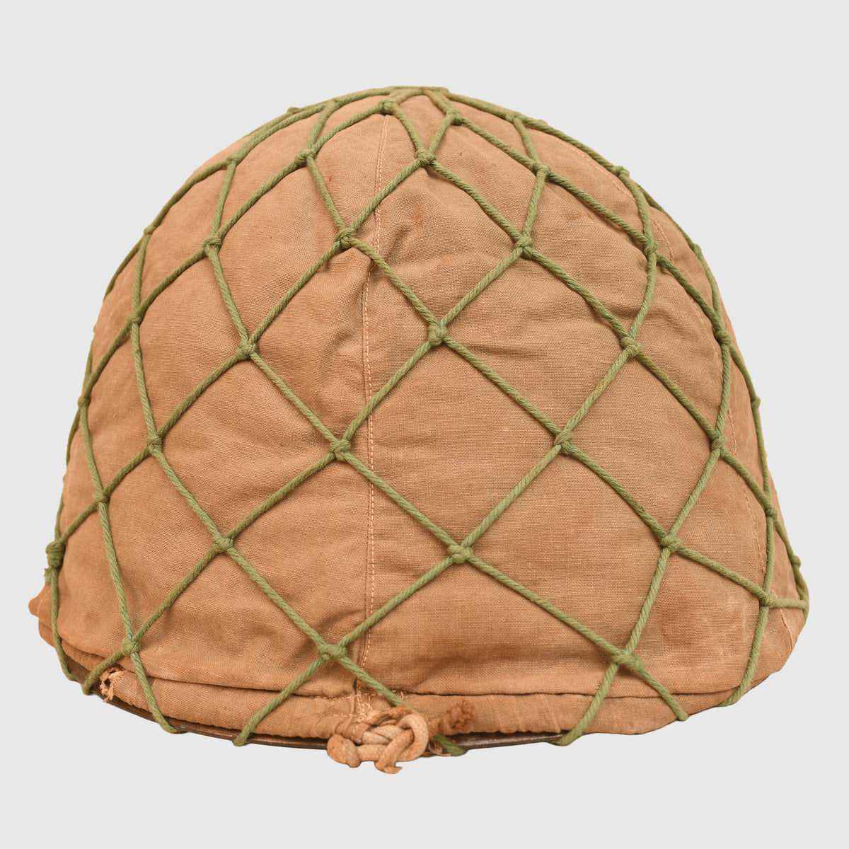 JAPANESE WWII NAVY HELMET WITH ORIGINAL COVER AND NET