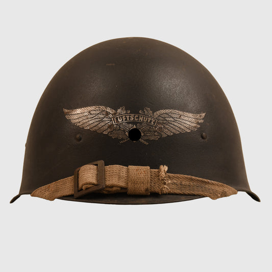 RUSSIAN/GERMAN WWII RUSSIAN GERMAN LUFTSCHUTZ HELMET