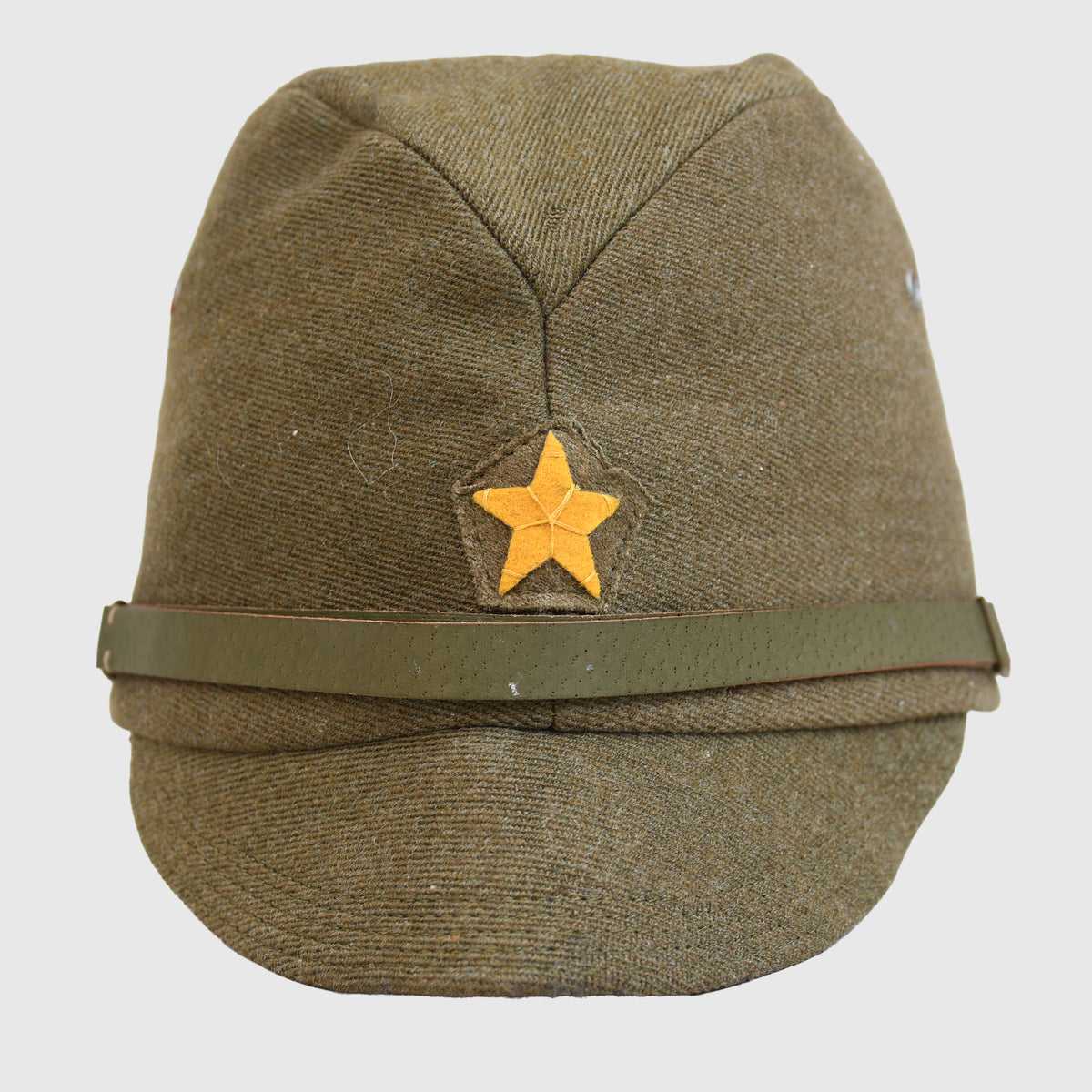 JAPANESE WWII ARMY OFFICERS FIELD CAP WITH CHRYSANTHEMUM SIDE BUTTONS