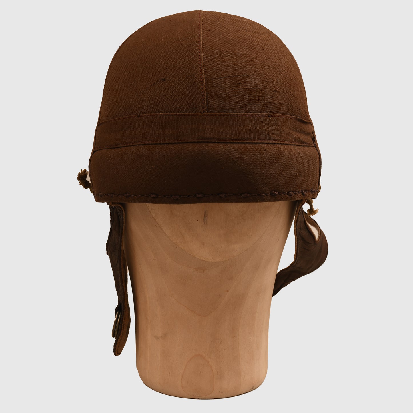JAPANESE WWII TANKERS HELMET WITH EXTREMELY RARE GOGGLES AND SPARE LENSES