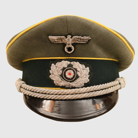 German WWII Signals Officers Double Erel Marked Visor Cap