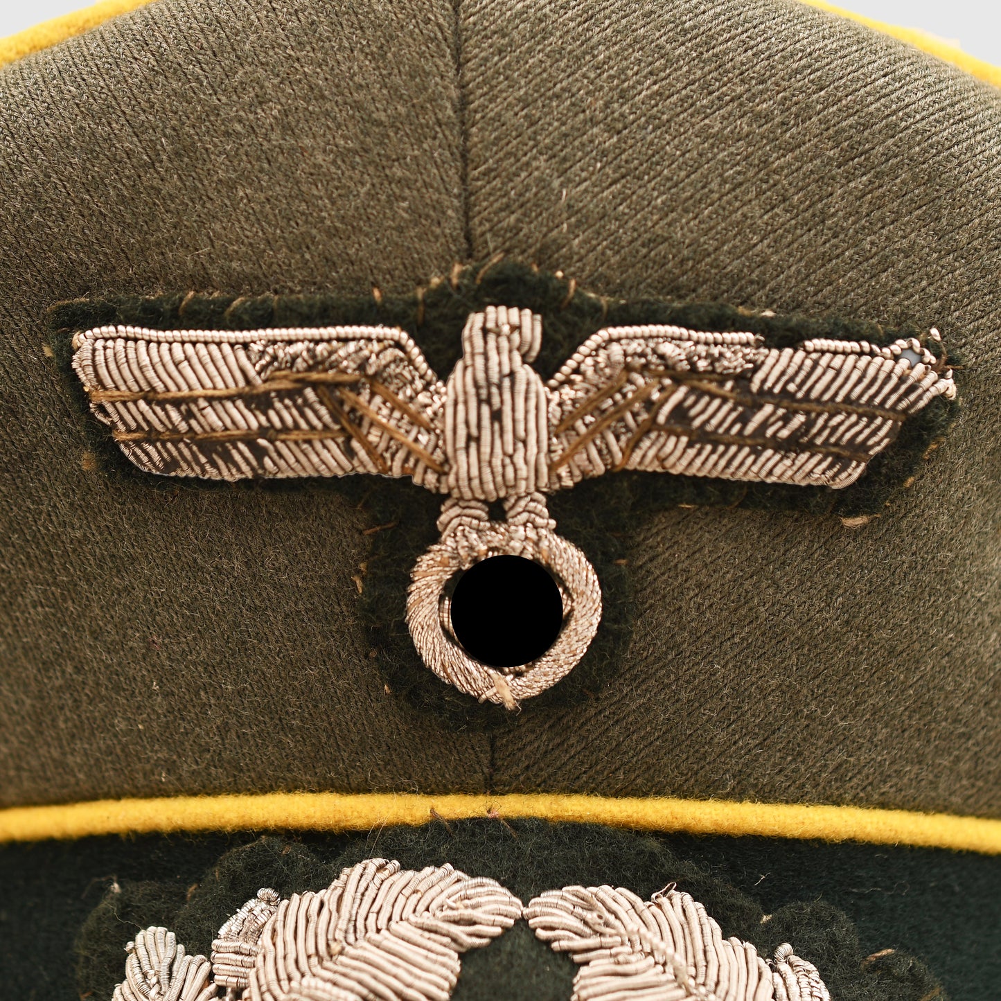 German WWII Signals Officers Double Erel Marked Visor Cap
