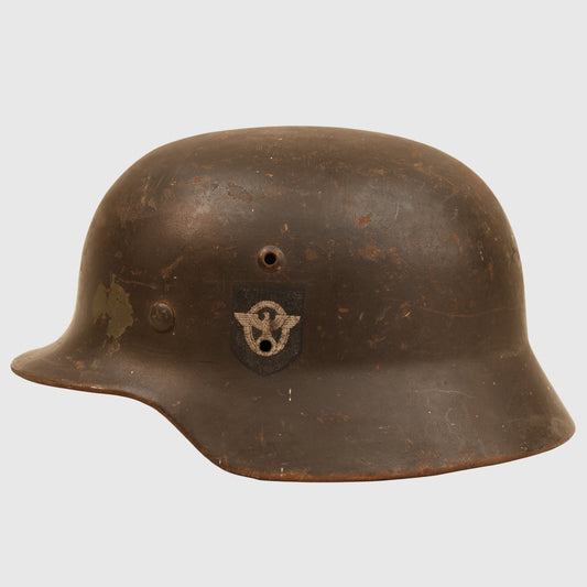 German WWII Police Double Decal Helmet